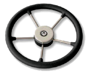 Рулевое колесо 350 мм. диаметр (серое)