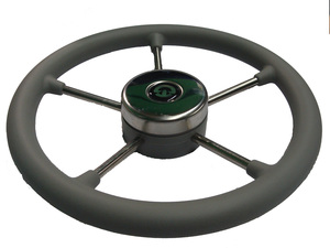 Рулевое колесо 400 мм. диаметр (серое)